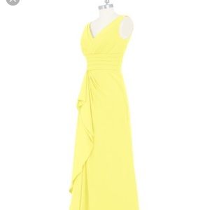 Long yellow bridesmaid summer dress